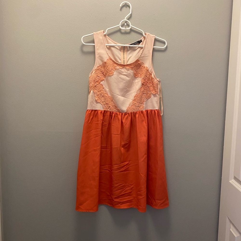 Short 2 tone pink dress